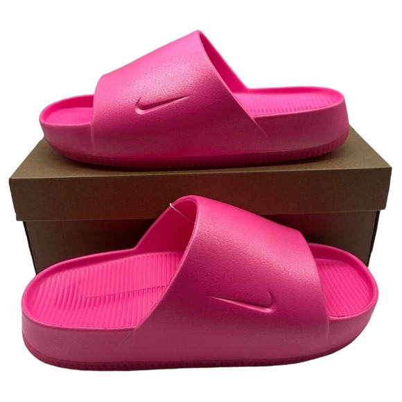 Nike Calm Slide SE Sandals Womens Sz 6 Hyper Pink/Hyper Rose Slip On FV5940-600 - Picture 1 of 11